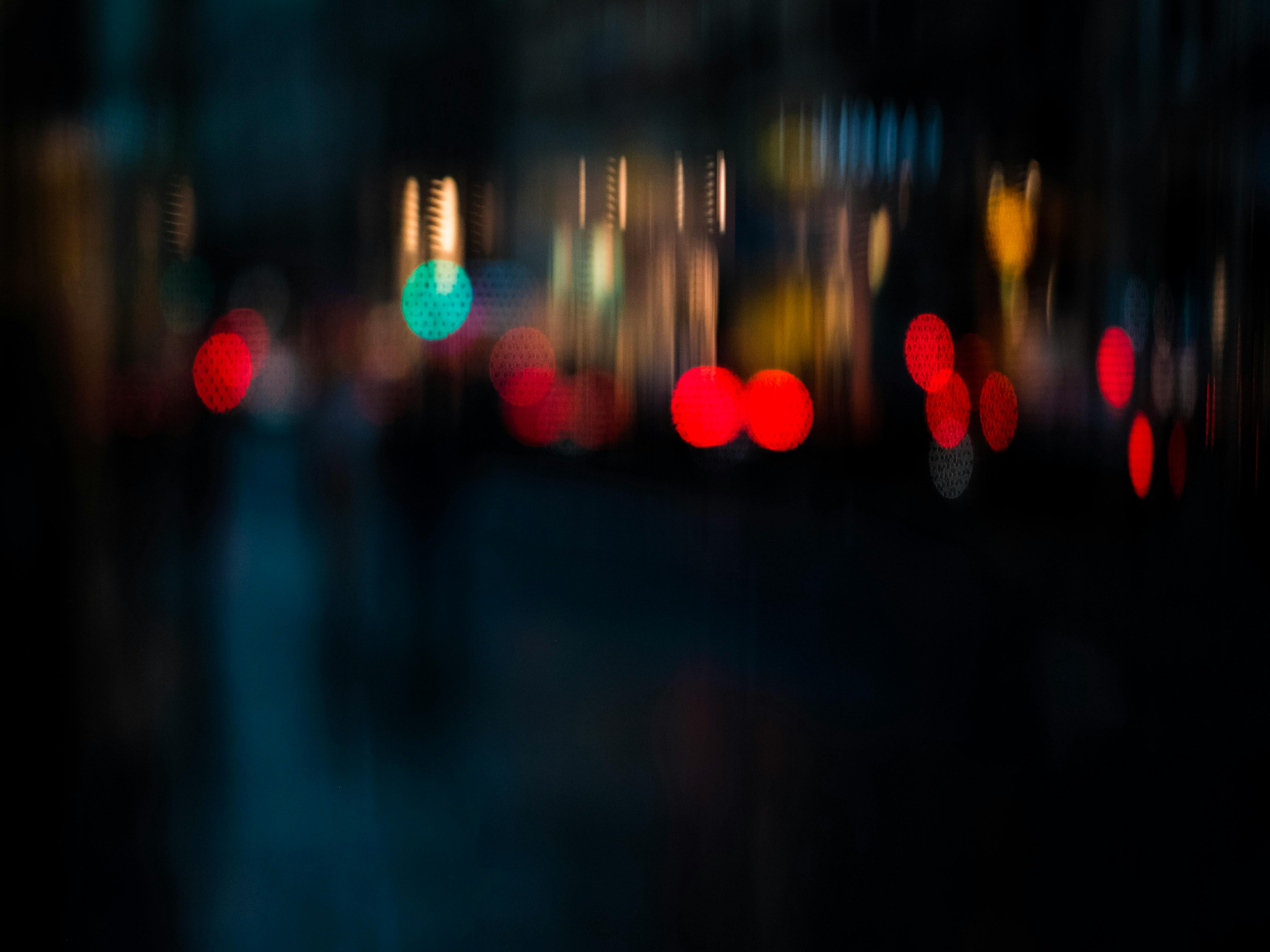 Blurred city lights representing connection and collaboration